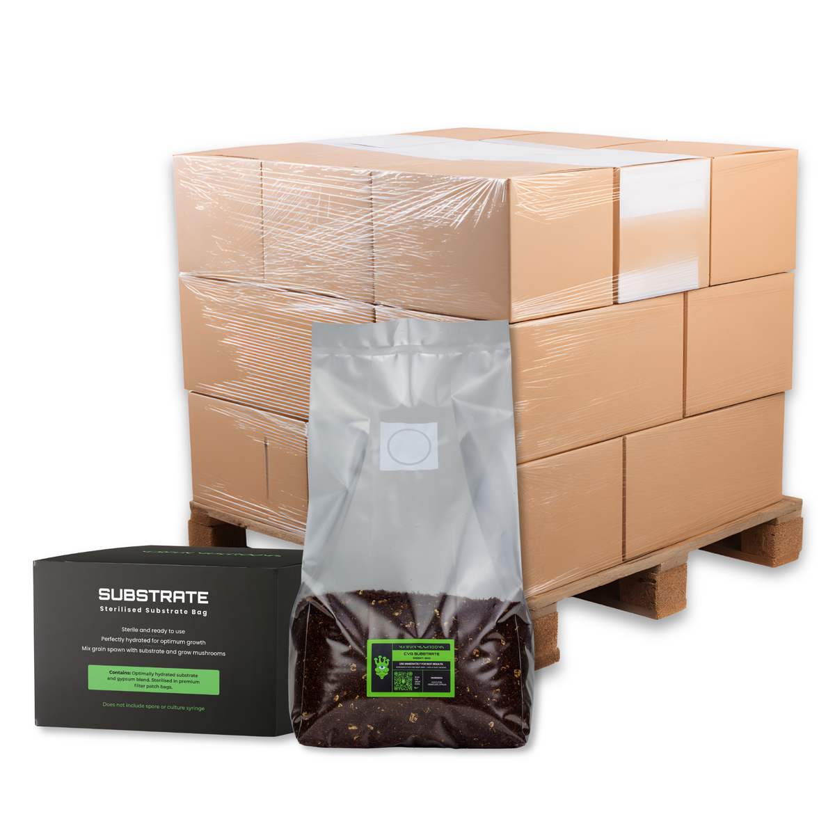 Bulk Sterilised CVG Mushroom Substrate Bag