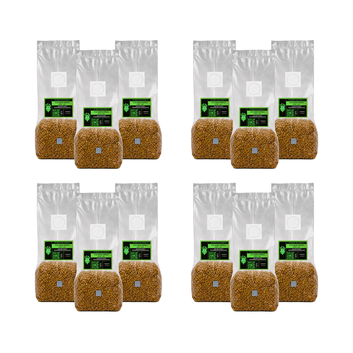 Sterilised Rye Mushroom Grain Spawn Bag