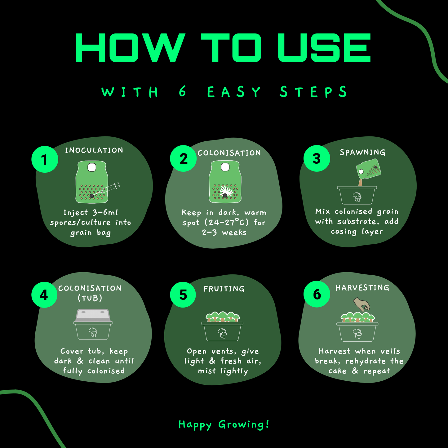 Sterilised CVG Mushroom Substrate Bag