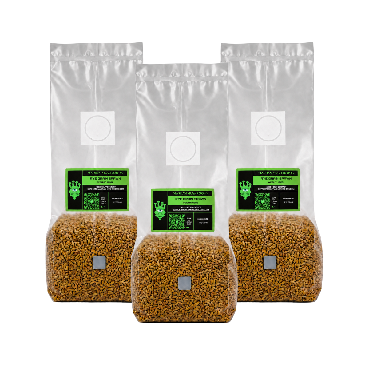 Sterilised Rye Mushroom Grain Spawn Bag