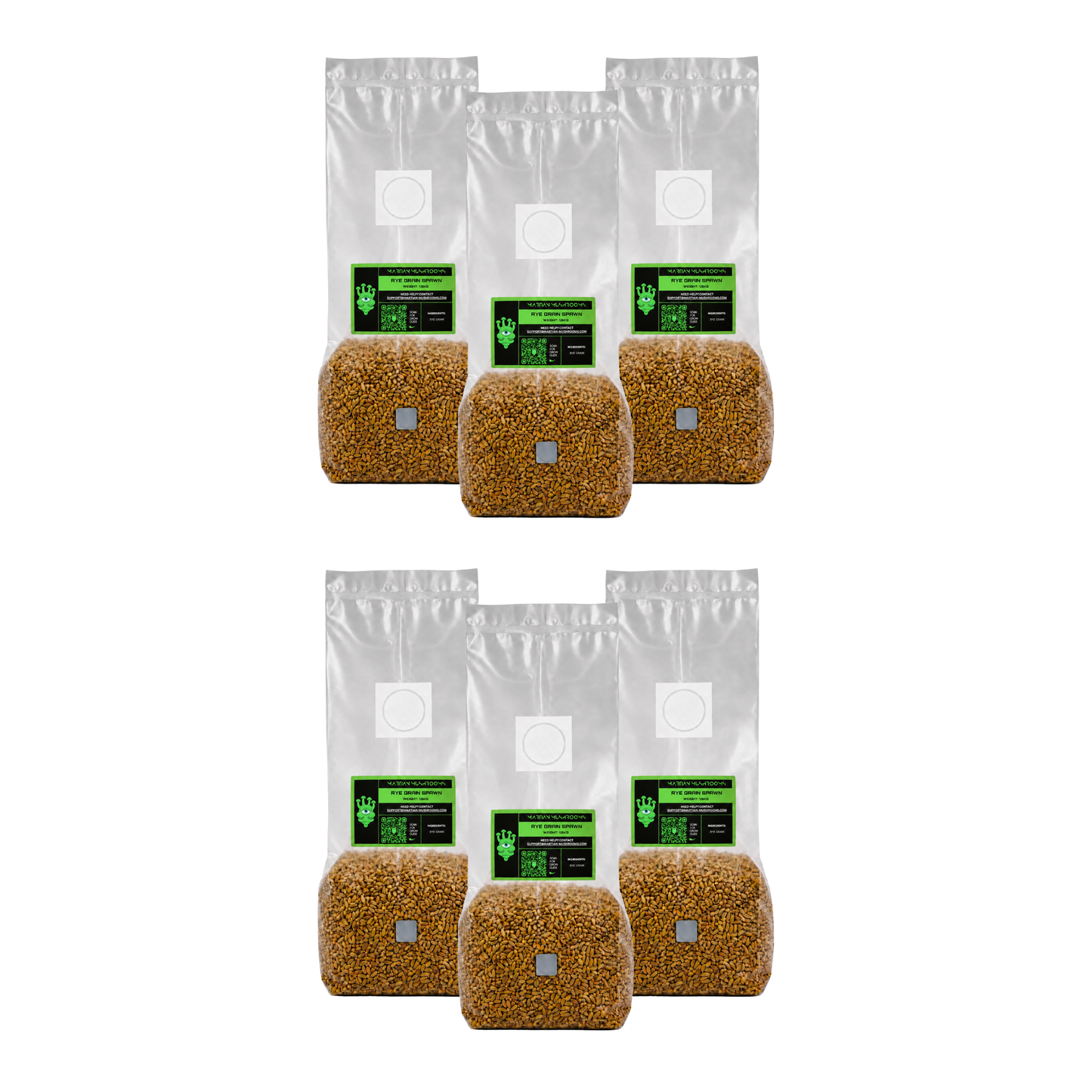 Sterilised Rye Mushroom Grain Spawn Bag