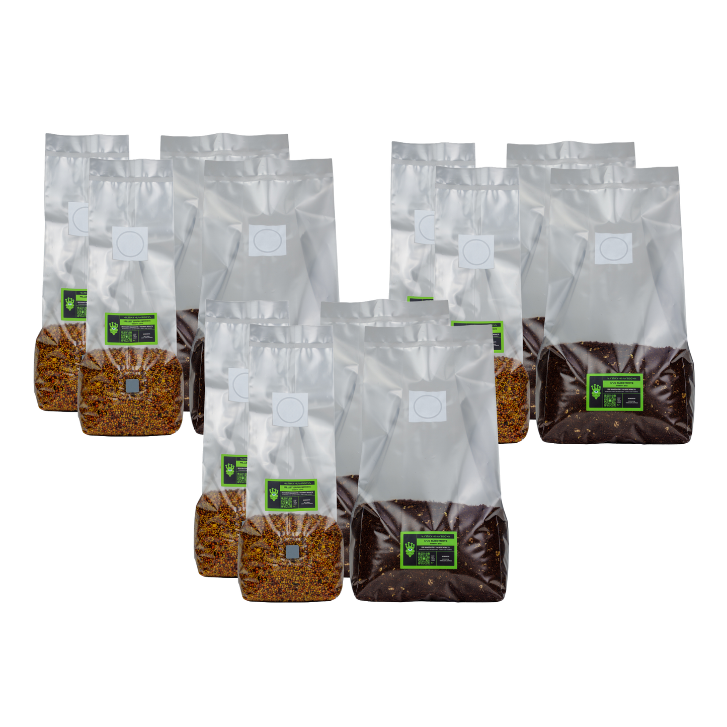 Millet Grain Spawn + CVG Bulk Substrate Bundle