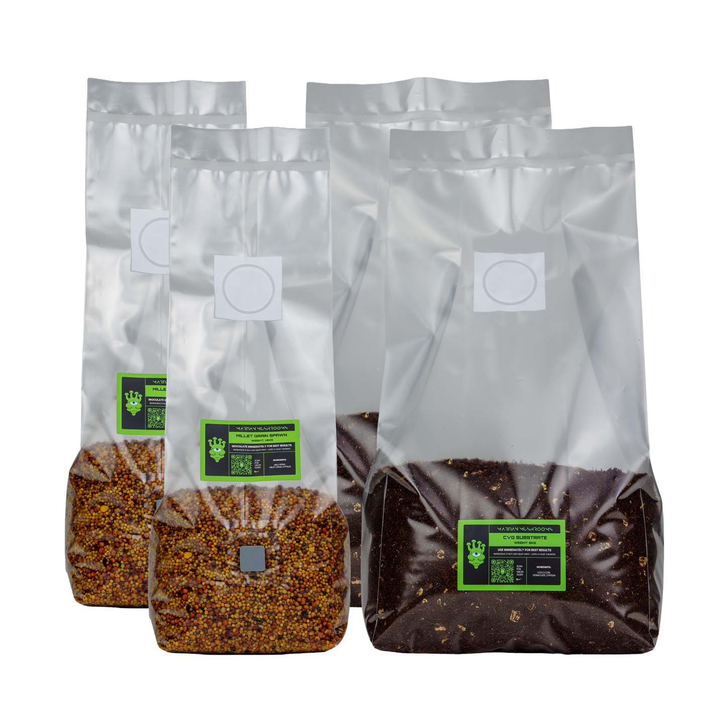 Millet Grain Spawn + CVG Bulk Substrate Bundle