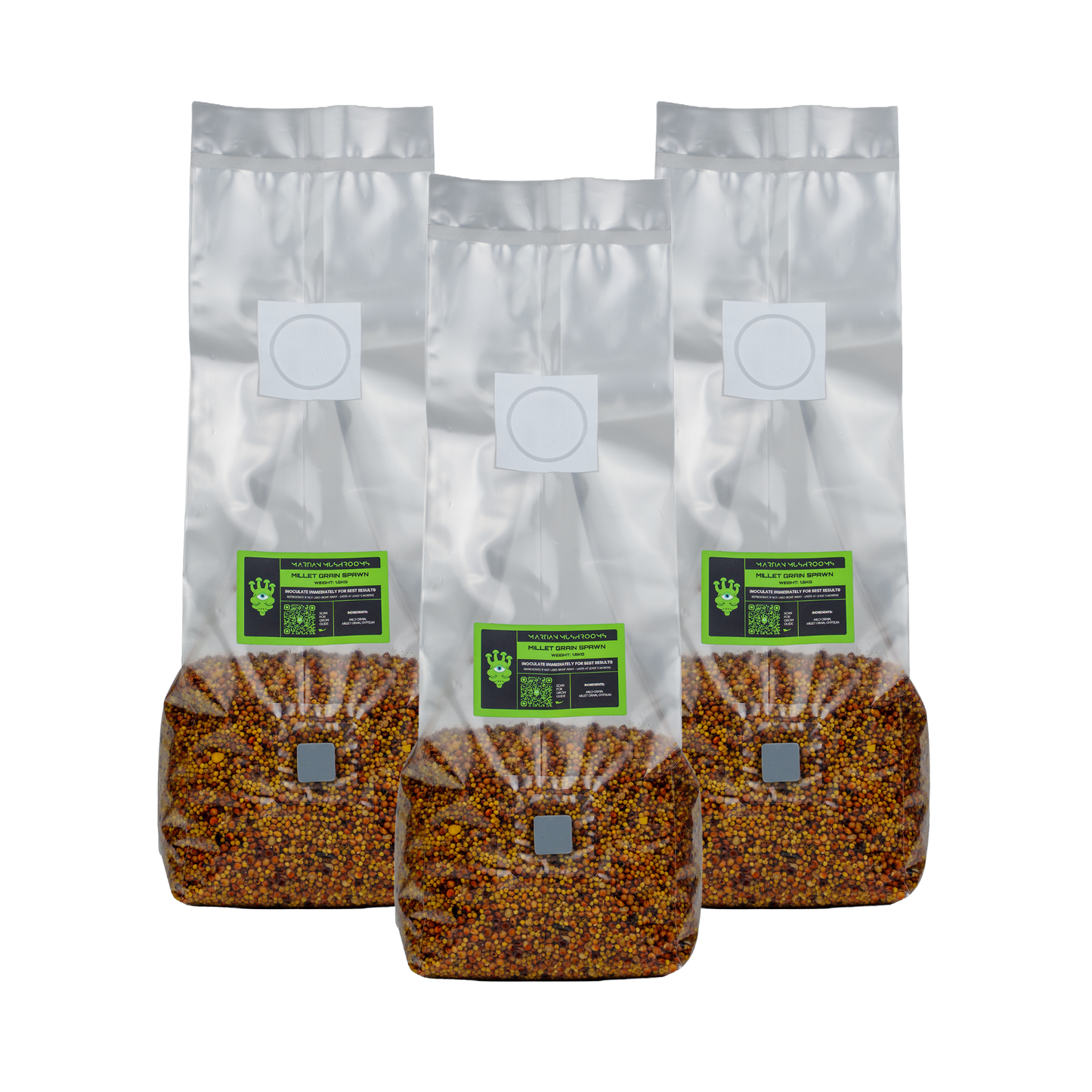 Sterilised Millet Mushroom Grain Spawn Bag
