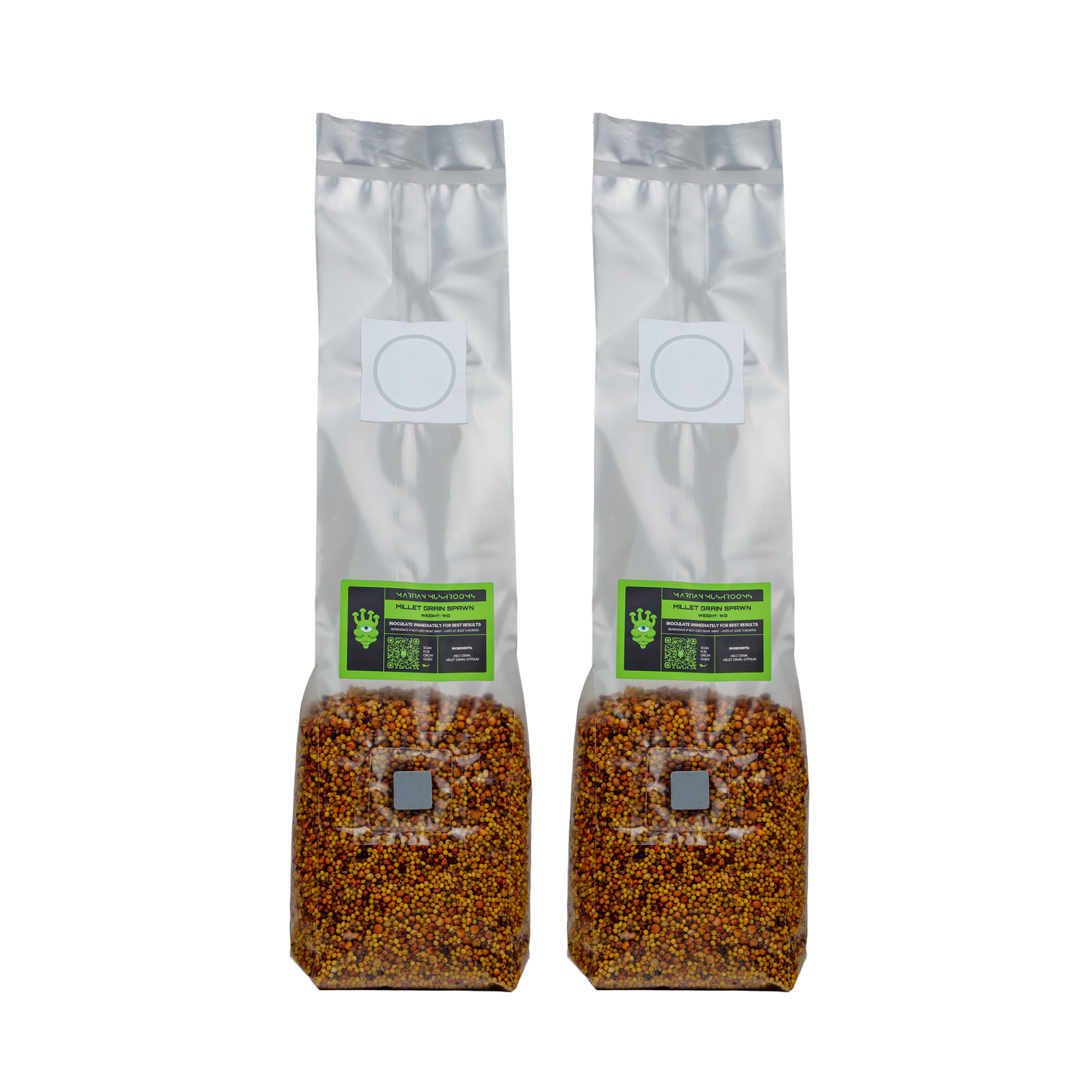 Sterilised Millet Mushroom Grain Spawn Bag