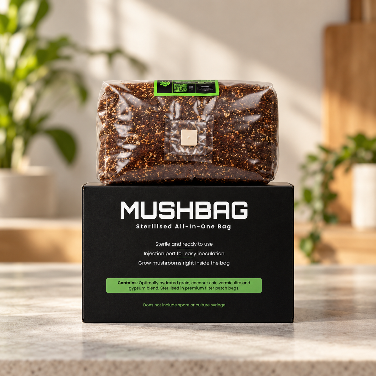 What is included in the mushroom grow kit