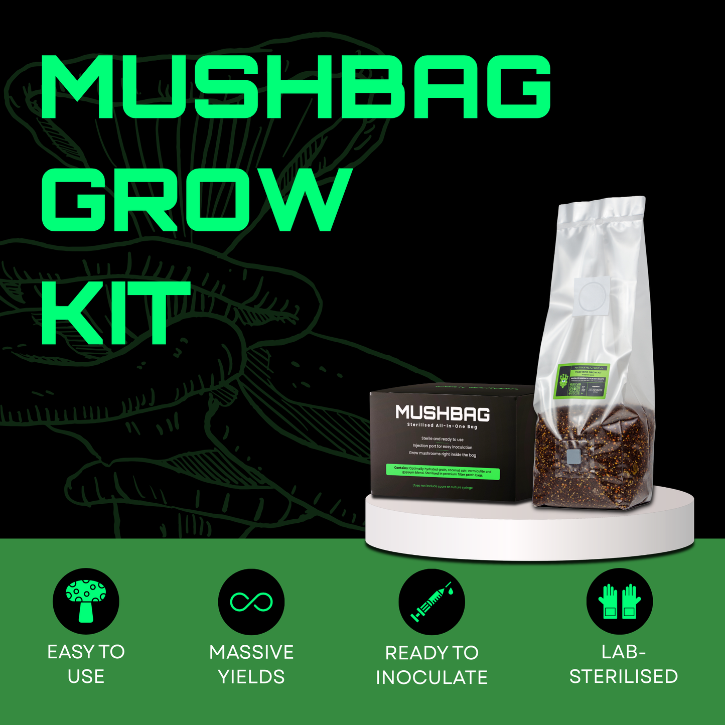 MushBag™ All-In-One Mushroom Grow Kit